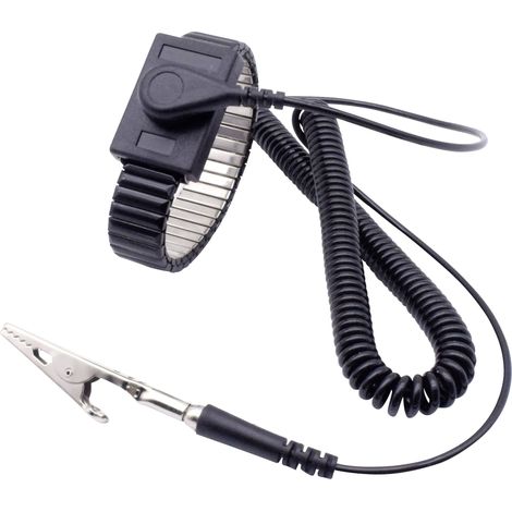 Quadrios Bracelet antistatique (ESD) noir Bouton-pression 4 mm (1/5)