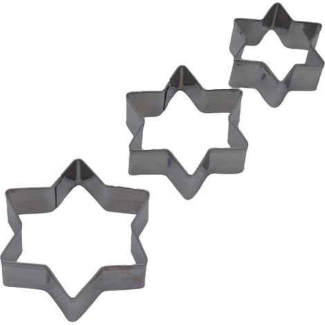 Lebkuchen-Ausstechformen-Set, Sternform, 3-teilig, BRUNBESTE BB-3036 (1/2)