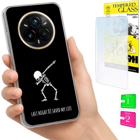 Custodia per Realme 14 Pro+ 5G / 14 Pro Plus 5G, cover posteriore + vetro 9H (1/5)