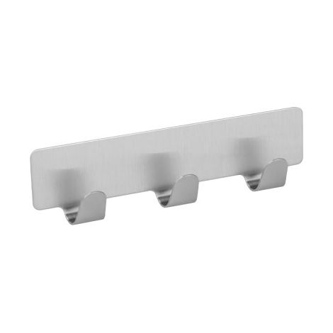 Percha Adhesiva 3 Ganchos Lauxa Home - Pack 12 Uds Acero Inoxidable (1/5)