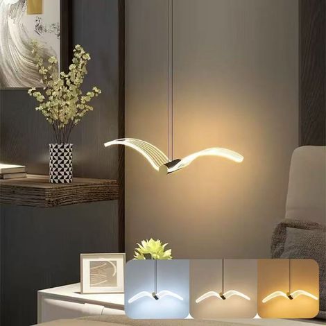 Lustre LED moderne - Lumière tricolore, Lampe de table pour îlot de cuisine, Plafonnier décoratif, Lampe de chevet (1/5)