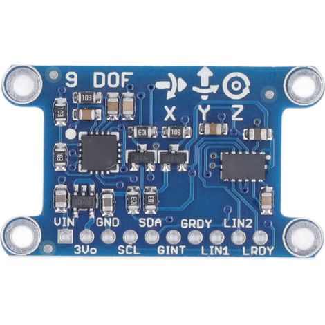 9-Achsen-Gyroskopmodul, digitaler Gyroskopsensor, Kompass, Magnetfeld- und Winkelgeschwindigkeitsmodul 3-5 V (1/5)