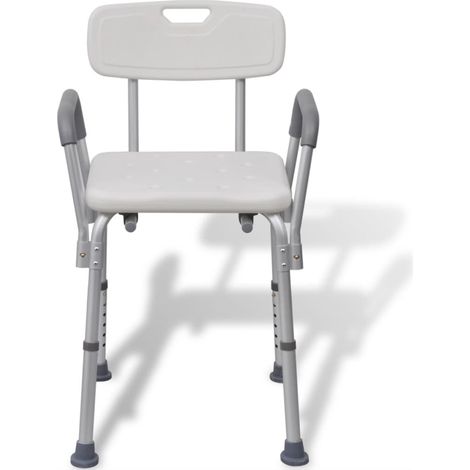 Maison Exclusive - Chaise de douche Aluminium Blanc (1/5)
