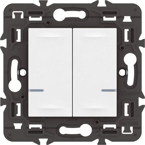 interrupteur lumineux legrand mosaic with netatmo 2x250w blanc (1/2)