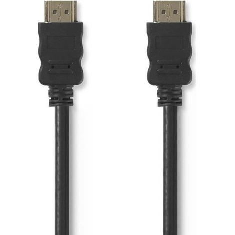 CVGT34000BK50 Nedis Câble HDMI haute vitesse avec Ethernet Noir (5 mètres) - Câble HDMI 4K haute vitesse avec Ethernet Noir - 5 mètres (1/3)
