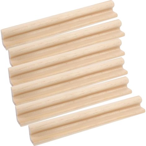 Supports en Bois Beige Organiseur de Jeux de Société Lot de 6 pour Créer des Plaques de Lettres pour Dominos et Cartes à Jouer et Jouer en Famille (1/5)