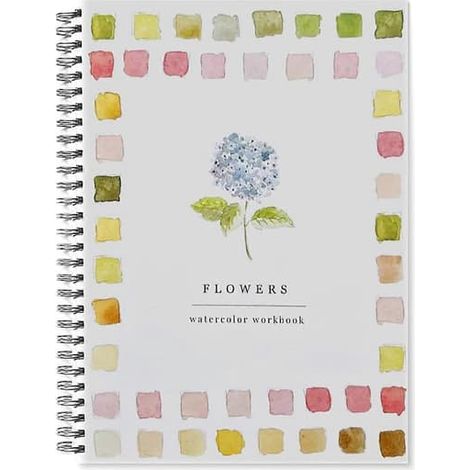 Cahier d'aquarelle 12 couleurs Oiseaux Fleurs Animaux Livre de coloriage aquarelle pour enfants Art et loisirs créatifs Peinture D 1 pièce (1/5)