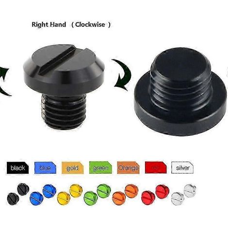 Qx 2pc/set Mototcycle Clockwise M101.25 Mirror Hole Plug Screw Moto Accessories( Blue clockwise) (1/5)