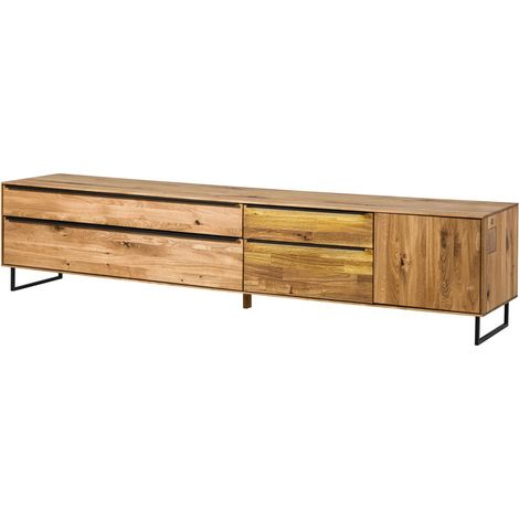 Lowboard Wildeiche 235x43x52 natur geölt WIEN 206