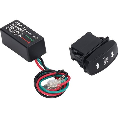 Wasserdichter 240-W-LED-Blinkschalter mit Wippschalter, Motorrad-Blinkrelais, 12 V DC, stoßfest (1/5)