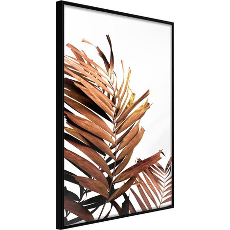 Affiche Murale Encadrée "Copper Palm" 40 x 60 cm Noir