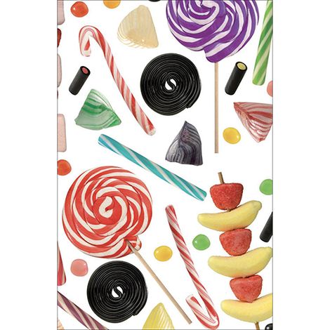 Sticker réfrigérateur et lave vaisselle, bonbons douceur sucrée enfance déco, 75 cm X 49 cm (1/4)