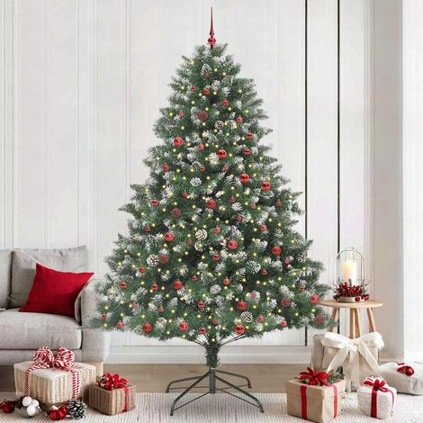 Künstlicher Weihnachtsbaum mit 300 LEDs mit Ständer Grün 240 cm (1/5)