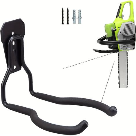 1/2/3/4 crochets muraux robustes pour le rangement des outils de jardin - Supports métalliques faciles à installer pour débroussailleuses, cordes à aiguiser (1/5)