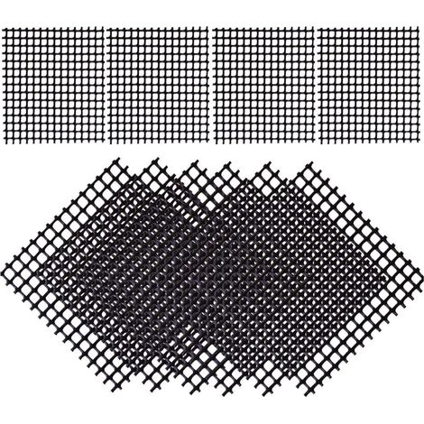 10 pcs grille plastique,grillage plastique pot bonsai,pot pour bonsai,Grilles de Drainage en Plastique, Noir,Grille de Drainage carrée pour Coupe Bonsai, Pot de Fleurs ou jardinière (1/5)