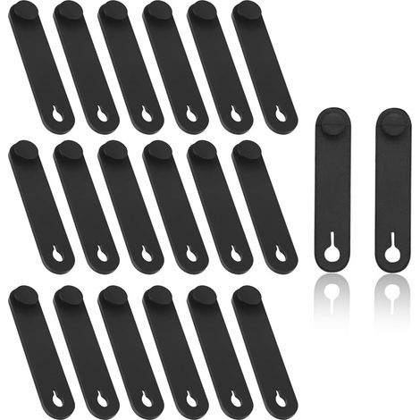 30 Pièces Attaches de câble en caoutchouc pour moto, voiture, produit mécanique, câble de chargeur domestique, 93 x 15 mm, noir (1/5)