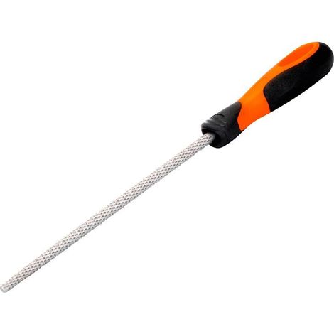 Bahco 6-345-08-2-2 Round Rasp with Handle, 200 x 9.0 mm, Fine Grit, Suitable for Mango and Woodworking, 1 Piece (1/4)