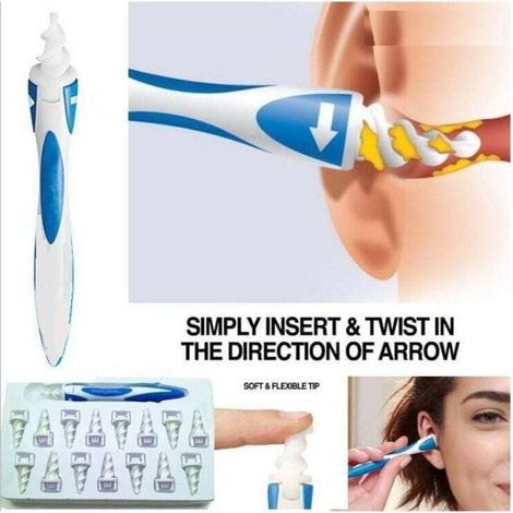 Tvidler Nettoyant Oreille,Cire d'oreille remover - Spiral Ear Cleaner - Outil pour enlever la cire d'oreille., (1/5)
