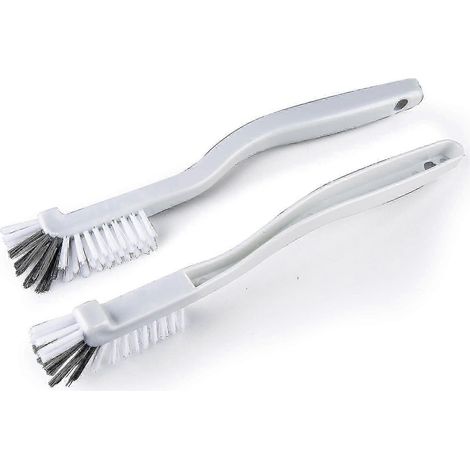 Lot de 2 brosses à récurer pour la cuisine et l'évier, avec brosse à angle de 90° pour un nettoyage en profondeur. Idéales pour la salle de bain, la douche, la cuisine et les toilettes. (1/5)