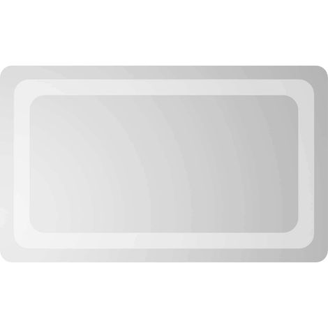 Espejo de baño LED Transparente 50 x 30 cm vidrio templado vidaXL (1/4)