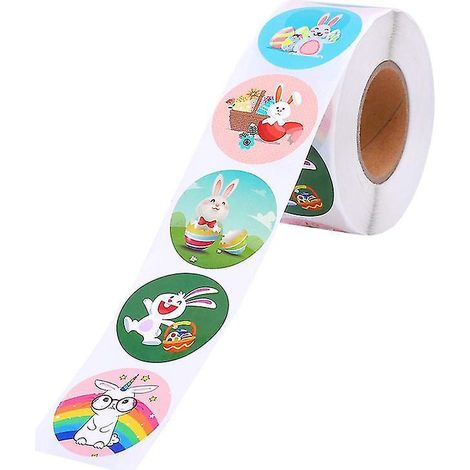 500 autocollants de fermeture Lapin de Pâques (1/3)