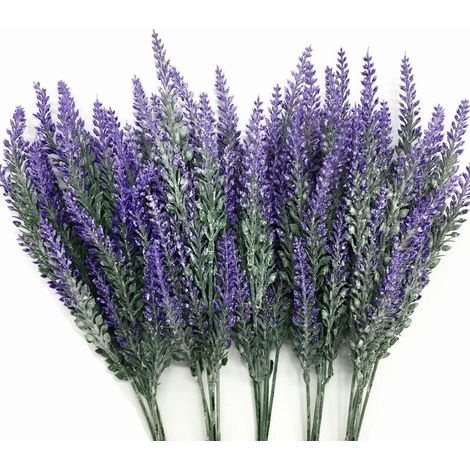 lavande artificielle, plante en plastique bouquet de fleurs artificielles famille mariée mariage bureau fête jardin balcon intérieur et extérieur bricolage noyau mise en page arrangement simul (1/5)