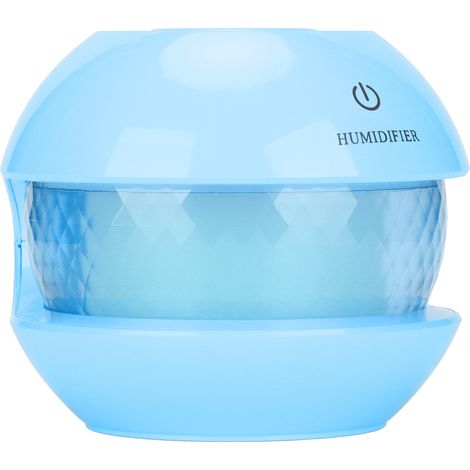 Mini-USB-Luftbefeuchter, leise und farbenfroh, 150 ml, Ultraschall, Kaltnebel, mit Nachtlicht für Zuhause und Auto (blau). (1/5)