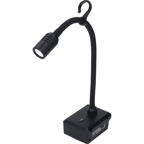 Lampe de travail LED sans fil, lampe à col de cygne 3 modes, double USB avec crochet pour batterie 20V (1/5)