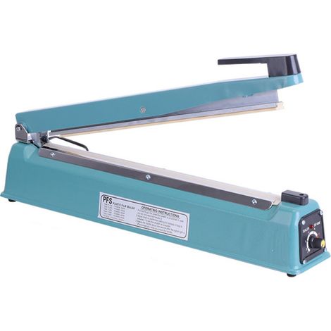 Sigillatrice manuale a impulso in metallo da 8 pollici, 220 V, connessione UE, sigillatrice manuale per sacchetti per la chiusura ermetica di sacchetti di plastica per uso domestico e professionale. (1/5)