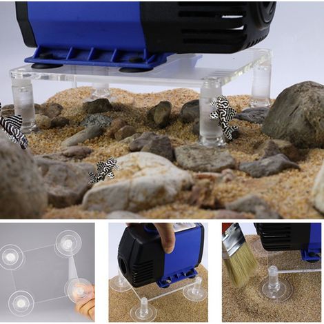 Supporto in acrilico per pompa sommergibile per acquario, compatibile con pompe di filtrazione superiori, a goccia o inferiori, con staffa di sollevamento, 6,8 x 8 cm