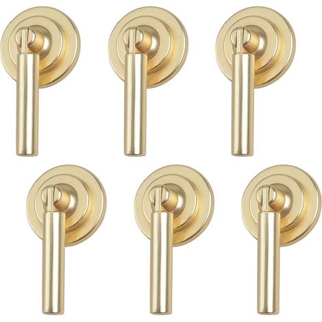CCYKXA Lot de 6 poignées d'armoire en forme de goutte en alliage de zinc brossé avec vis de montage pour armoires, tiroirs, portes, meubles décoratifs (long pendentif cylindrique) (1/5)