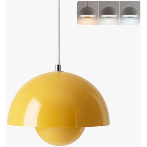 Lustre suspension moderne plafonnier suspendu avec ampoule luminaires de décoration intérieure températures couleur cm 3 23 jaune (1/4)