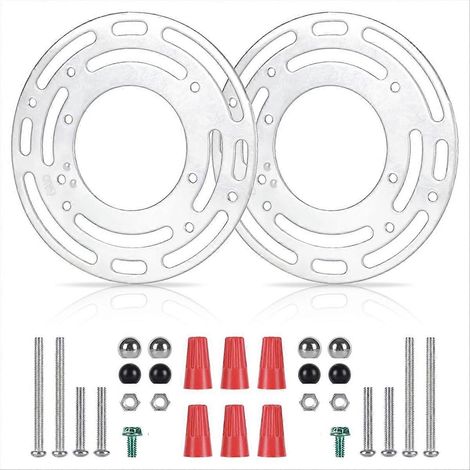 Lot de 2 supports de fixation pour luminaire, plaque de montage pour plafonnier (1/5)