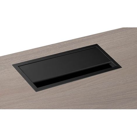Top access arch métal 24 x 10 cm – Accès câbles facile – Prédécoupé pour installation rapide – Couleur noire (1/2)