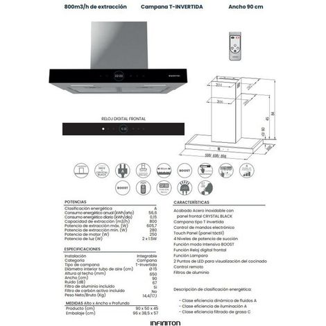 CAMPANA INFINITON CMPT-CLR92S 90 Cm (1/5)