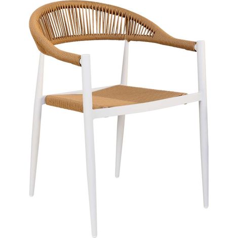 Silla de ratan sintético marrón 56x60x78 (1/5)