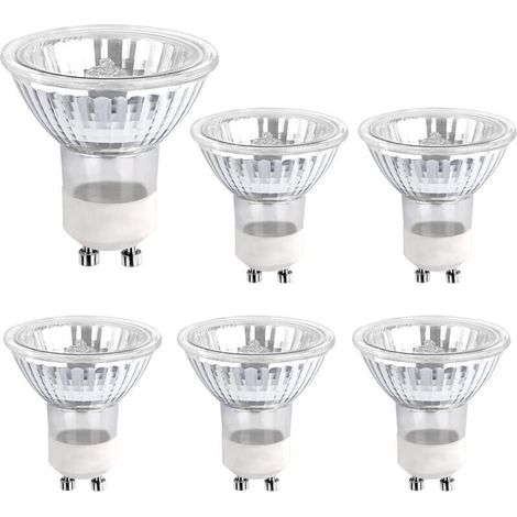 Ampoule Halogene GU10 35W 230V, 380lm Blanc Chaud 2700K, Dimmable Ampoule Spot Halogene, pour Lumire d\'armoire, Lumires d\'exposition, pack de 6