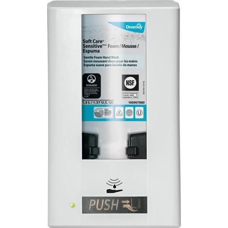Dispensador jabón de espuma mano Hybrid blanco