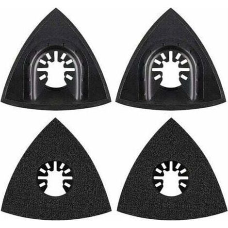 Ulisem4Pcs Patin de Ponçage 80mm Multi-outil Accessoires pour Patin de Fixation, Lame à Multi Outil, Accessoires Outil Oscillant pour Power Tool, Worx Tool, Bosch Multi Outil (1/5)