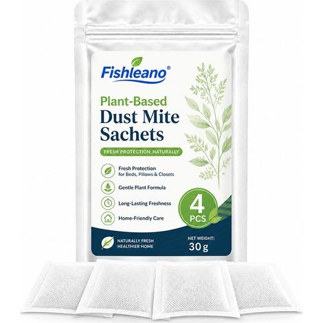 Fishleano anti-mite scented sachets with a fresh scent, made with plant extracts, repel mites, inhibit bacteria and provide long-lasting fragrance and deodorization. (1/5)