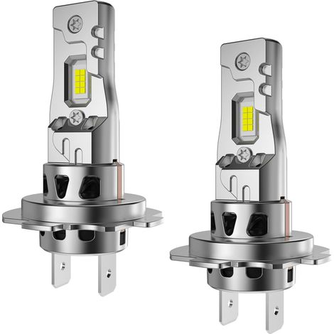 H7 LED 30000LM, 120W 600% Lumière 6500K Blanc Anti Erreur Extrêmement Brillant Kit de Conversion h7 Phares, pour Rechange pour Lampes Halogènes et Xenons Auto (2 Set) (1/5)