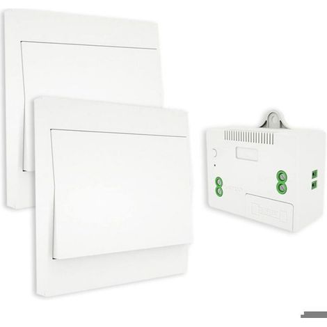 Interrupteur Sans Fil RF433 - Auto-Alimenté - Étanche - Va-Et-Vient - Kit 2 Voies (1/5)
