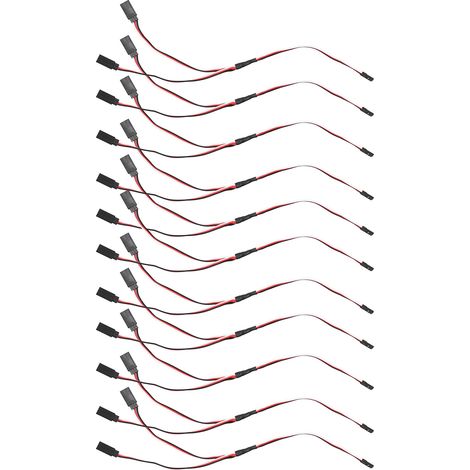 Câble d'extension servo à 10 conducteurs, connecteur femelle-mâle à 3 conducteurs, carte de connecteur de télécommande de type Y, 300 mm (11,81 pouces). (1/5)