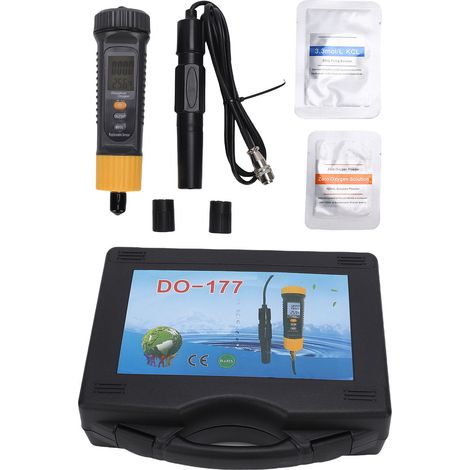 Compteur numérique d'oxygène dissous, 2 Modes, écran LCD rétroéclairé, Kit de Test de DO Portable précis pour aquarium d'étang. (1/5)