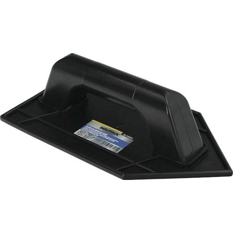 Talocha de plástico con punta redonda 26x14 cm, negra con alveolos