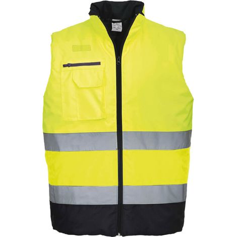 Chaleco de Calor de Alta Visibilidad Contrast para Tu Comodidad - Amarillo Marino - Talla L