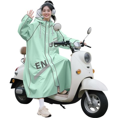 Imperméable épais pour moto en PVC EVA avec bandes réfléchissantes pour la conduite de nuit et une couverture étendue (1/5)