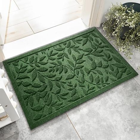 45 x 75 cm Leaves Door Mat for Indoor and Outdoor Entrance, Machine Washable, Soft Absorbent for Non-Slip and, Microfibre (1/5)