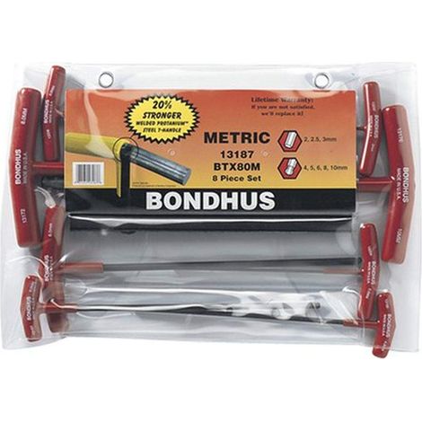 Bondhus 13187 Serie Chiavi a T Esagono Maschio