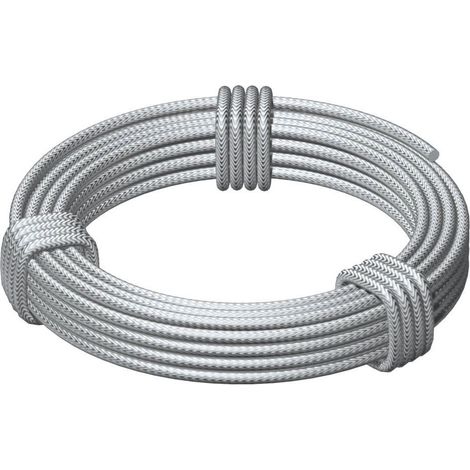 OBO Bettermann Cable de acero de tensado con alma de cáñamo 5mm acero galvanizado, 5303222